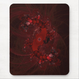 Spiralrotes Fraktal Mousepad
