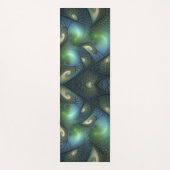 Spirals Beige Grün Türkis Abstraktes Fraktal Kunst Yogamatte (Vorderseite)