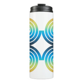 SPIRALS BLAUE GRÜNES PATTER THERMOSBECHER