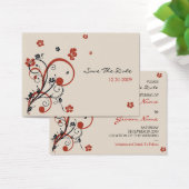 Spirals & Blume Hochzeit Rettete TheDate Minicard (Schreibtisch)
