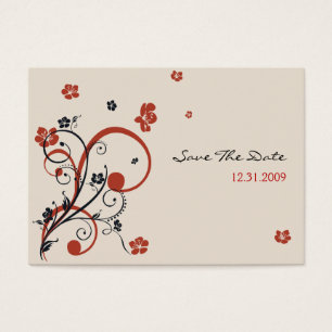 Spirals & Blume Hochzeit Rettete TheDate Minicard