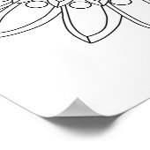 Spirals Blume: MEDIUM DIY Coloring von Sonja A.S. Poster (Ecke)
