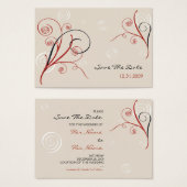 Spirals Save the Date MiniCard (Vorne & Hinten)