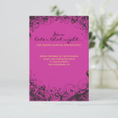 SPIRALS & STARS Bat Mitzvah Party Card Einladung (Stehend Vorderseite)