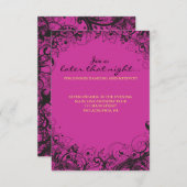 SPIRALS & STARS Bat Mitzvah Party Card Einladung (Vorne/Hinten)