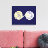 Spirals White Canvas Print Leinwanddruck (Insitu (Wohnzimmer))