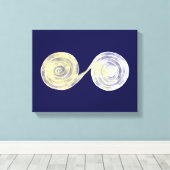 Spirals White Canvas Print Leinwanddruck (Insitu (Holzboden))