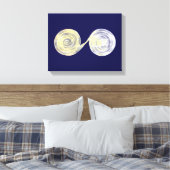 Spirals White Canvas Print Leinwanddruck (Insitu (Schlafzimmer))