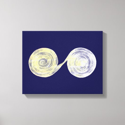 Spirals White Canvas Print Leinwanddruck (Vorderseite)