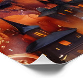 Spiralschloss Spooky - Halloween Orange Poster (Ecke)