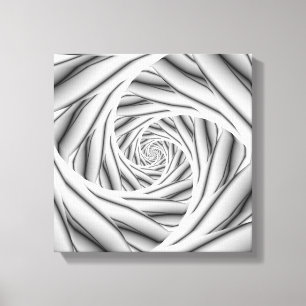 Spiralschritte in Schwarz und Weiß Leinwanddruck