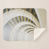 Spiralschwarz-weiße Treppe Sherpadecke (Vorderseite (Horizontal))