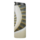 Spiralschwarz-weiße Treppe Thermosbecher (Nach rechts gedreht)