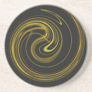 Spiralserie-1 - Gold Untersetzer 1