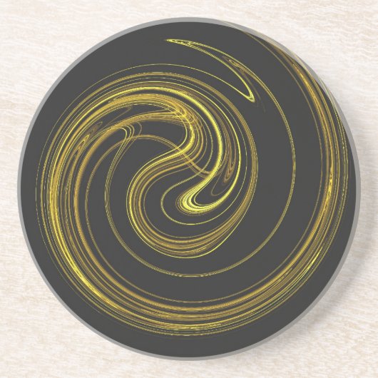 Spiralserie-1 - Gold Untersetzer 1 (Vorne)