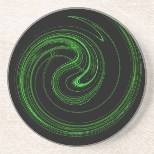 Spiralserie-1 - Grüner Untersetzer 1 (Vorne)