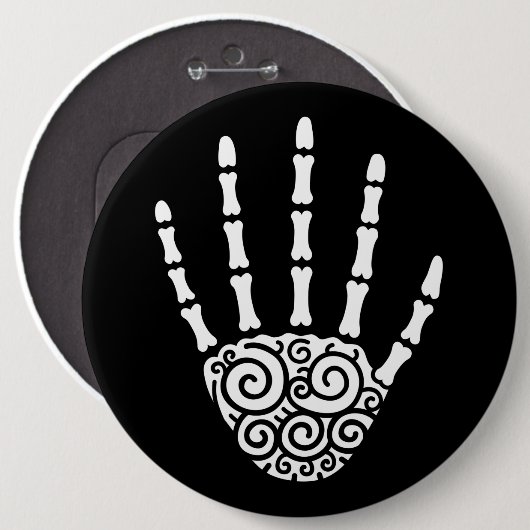 Spiralskeletthand Button (Vorne & Hinten)