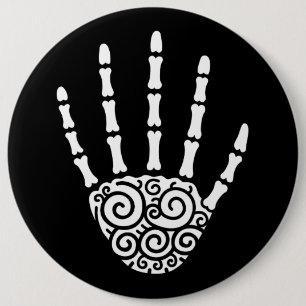 Spiralskeletthand Button