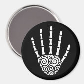 Spiralskeletthand Magnet (Vorderseite/Rückseite)