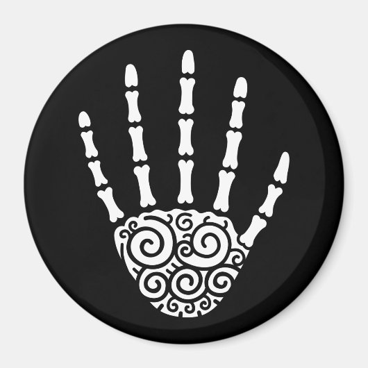 Spiralskeletthand Magnet (Vorne)