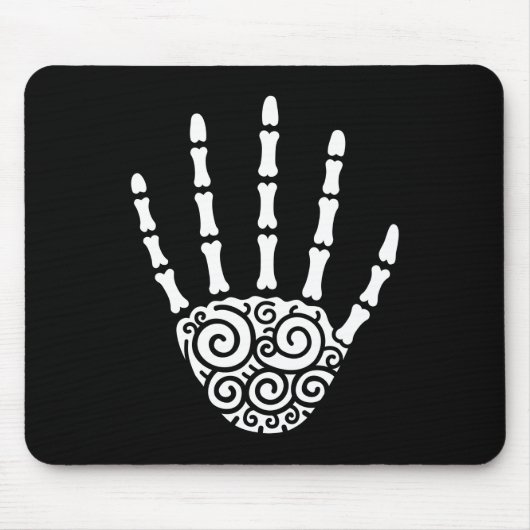 Spiralskeletthand Mousepad (Vorne)