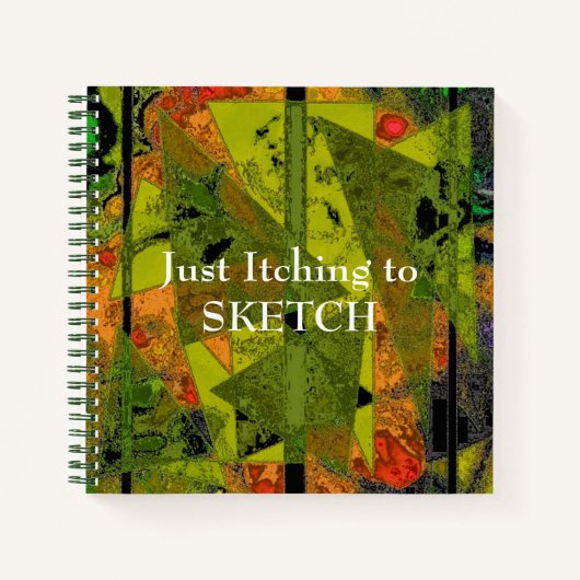 Spiralskizze "Abstrakter Ala-Modus" Notizblock (Vorderseite)