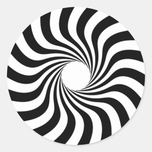 Spiralstäbchen mit Loch Runder Aufkleber (Vorderseite)