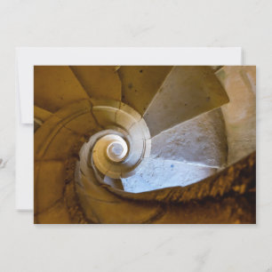 Spiraltreppe hinunter dankeskarte