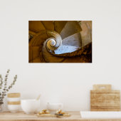 Spiraltreppe hinunter poster (Küche)
