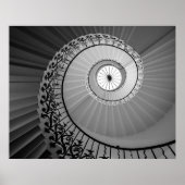 Spiraltreppe mit Blume Poster (Vorne)