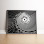 Spiraltreppe mit Blume Poster