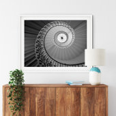 Spiraltreppe mit Blume Poster