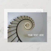 Spiraltreppe nach oben Rails Postkarte (Vorne/Hinten)