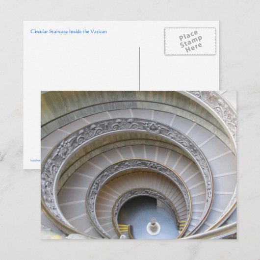 Spiraltreppe Postkarte (Vorne/Hinten)