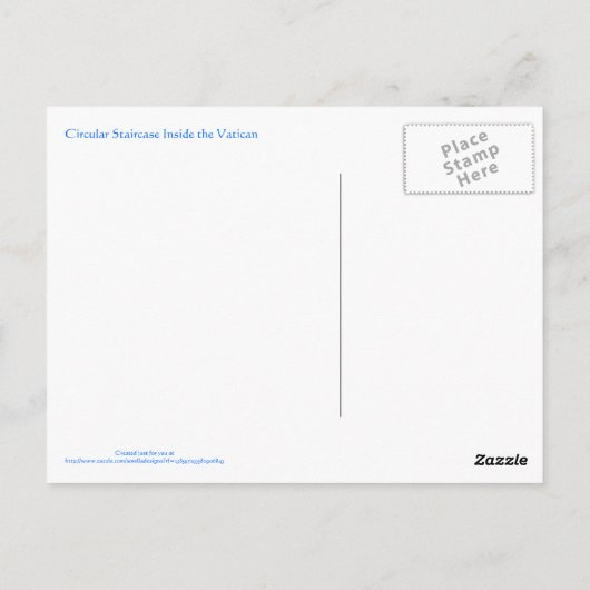 Spiraltreppe Postkarte (Rückseite)