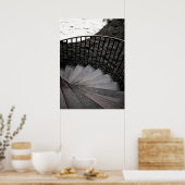 Spiraltreppe Schwarz-Weiß-Poster Poster (Küche)