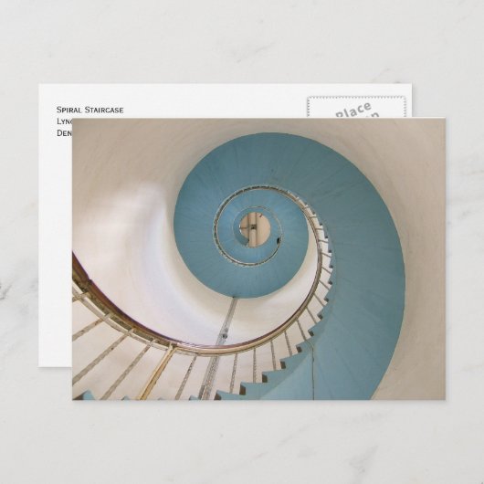 Spiraltreppe von Lyngvik Leuchtturm Postkarte (Vorne/Hinten)