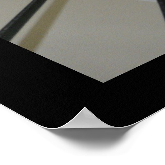 Spiraltreppe zum Himmel Schwarz-Weiß Poster (Ecke)