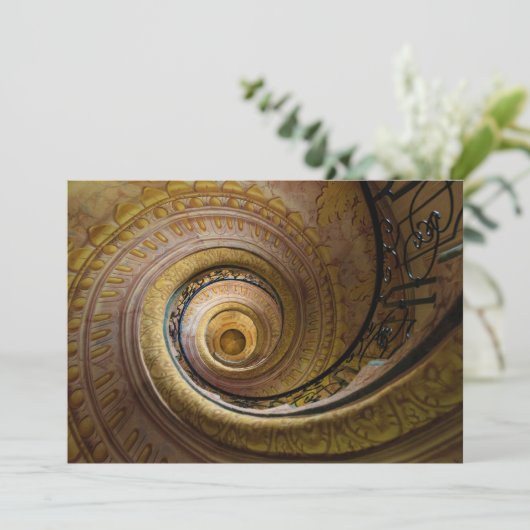 Spiraltreppenmuster Dankeskarte (Stehend Vorderseite)