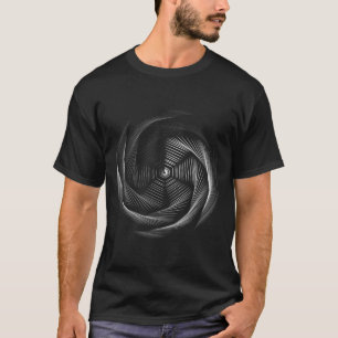 Spiraltripp für optische Illusion in geometrischem T-Shirt