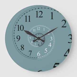 Spiraluhr. Tag und Nacht Große Wanduhr
