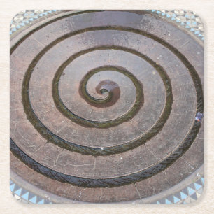 Spiralwasserbrunnen - Koln, Deutschland - Unterset Rechteckiger Pappuntersetzer