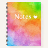 Spiralwasserfarben-gefärbte Krawatte Notizblock (Vorderseite)