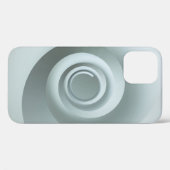 Spiralweiße und graue Abbildung Case-Mate iPhone Hülle (Rückseite (Horizontal))
