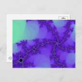 Spiralwellen Fraktal Postkarte (Vorne/Hinten)