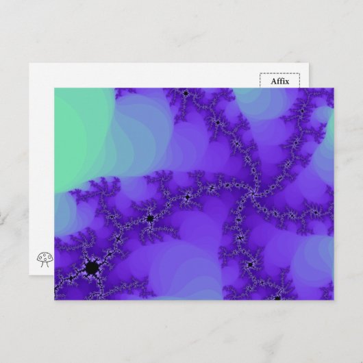 Spiralwellen Fraktal Postkarte (Vorne/Hinten)