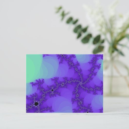 Spiralwellen Fraktal Postkarte (Stehend Vorderseite)