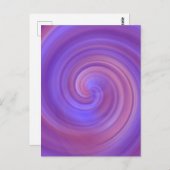 Spiralwirbel - Lila rosa Postkarte (Vorne/Hinten)