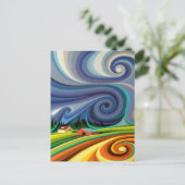 Spiralwirbel vor Sturm Postcard Farm Zuhause Sky d Postkarte (Stehend Vorderseite)