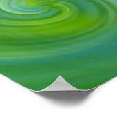 Spiralwirl - Grün Poster (Ecke)